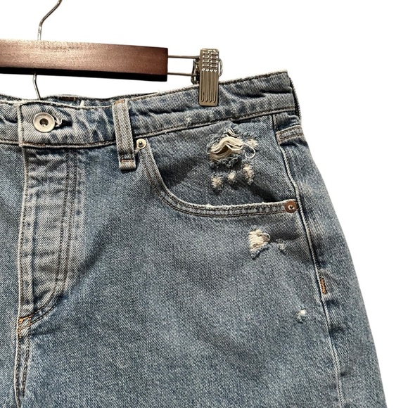 Rag & Bone Dre Shorts Women’s Distressed Low Rise Denim Cutoffs Blue Size 30 - Picture 2 of 11